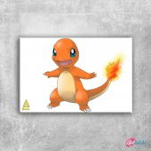 Charmander 8 Pokemon Karakterleri Kanvas Tablo - 1
