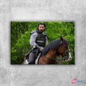 Diriliş Ertuğrul Dizisi Bamsi At Üstünde Sinema Kanvas Tablo - 1