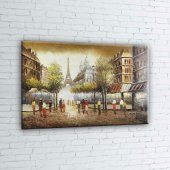 Paris Eyfel Kulesi 4 Şehir Manzaraları Yağlı Boya Canvas Tablo - 2