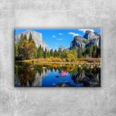 Yosemite Milli Parkı Berrak Göl Orman Dağlar Doğa Manzaraları - 1