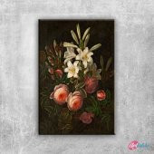 Vazo İçinde Çiçekler 25 İç Mekan Dekoratif Modern Kanvas Tablo thumbnail 1