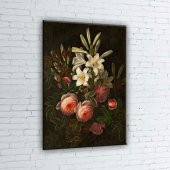 Vazo İçinde Çiçekler 25 İç Mekan Dekoratif Modern Kanvas Tablo thumbnail 2