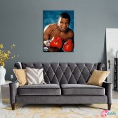 Mike Tyson Eldivenli Poz Boks Spor Kanvas Tablo - 3