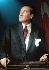 Mustafa Kemal Atatürk Portre Dekoratif Kanvas Tablo - 3