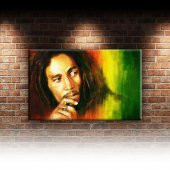 Bob Marley Singing Popüler Kültür Dekoratif Canvas Tablo thumbnail 2