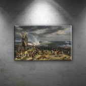 Napalyon Savaş Enstante Yağlı Boya Sanat Dekoratif Canvas Tablo - 1