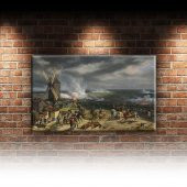 Napalyon Savaş Enstante Yağlı Boya Sanat Dekoratif Canvas Tablo - 2
