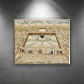 Kabe Minyatür Çizimi Dini & İnanç Dekoratif Canvas Tablo - 1
