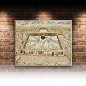 Kabe Minyatür Çizimi Dini & İnanç Dekoratif Canvas Tablo - 2