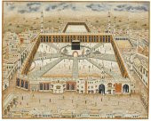 Kabe Minyatür Çizimi Dini & İnanç Dekoratif Canvas Tablo - 3