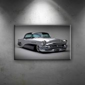 Klasik Gri Araba Dekoratif Canvas Tablo - 1