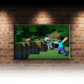 Minecraft Popüler Kültür Dekoratif Kanvas Tablo - 2
