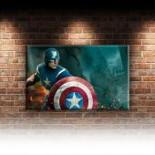 Kaptan Amerika Marvel-2 Süper Kahramanlar Dekoratif Kanvas Tablo - 2