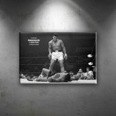 Muhammed Ali Boks-7 Nakavt 25 Mayıs 1965 Dekoratif Kanvas Tablo - 1
