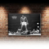 Muhammed Ali Boks-7 Nakavt 25 Mayıs 1965 Dekoratif Kanvas Tablo - 2