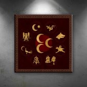 Türk Devletleri Türk Tarihi Unique Kanvas Tablo - 1
