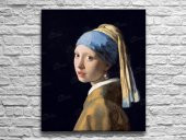 İnci Küpeli Kız - Johannes Vermeer Arttablo Kanvas Tablo - 1