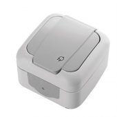 Viko 90555508 Palmiye Sıva Üstü Kapaklı Topraklı Priz - 1