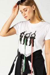 Teletabi Baskılı Kısa Kol T-Shirt Beyaz 0128 - 4