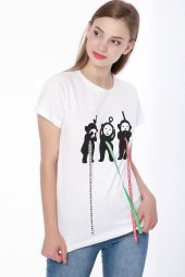 Teletabi Baskılı Kısa Kol T-Shirt Beyaz 0128 - 8