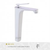 Lina Beyaz Krom Çanak Lavabo Armatürü - 1