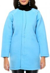 Bonalodi Bebe Mavi Polar Kadın Kaban Ceket thumbnail 10