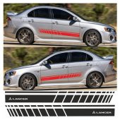 Mitsubishi Lancer Yan Şerit Oto Sticker - 3