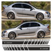 Mitsubishi Lancer Yan Şerit Oto Sticker - 4