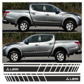 Mitsubishi L200 Yan Şerit Oto Sticker - 3