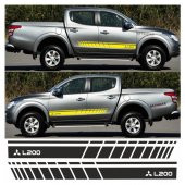 Mitsubishi L200 Yan Şerit Oto Sticker - 4