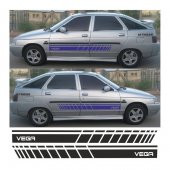 Lada Vega Hb Yan Şerit Oto Sticker - 4