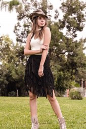 Süet Püsküllü Etek - 4