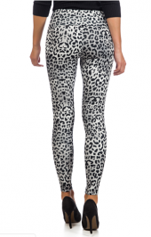 Siyah Beyaz Leopar Tayt Pantolon - 2
