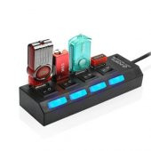 4Lü Usb Çoğaltıcı-Usb Hub-2.0 Açma Kapama Düğmeli Usb Çoklayıcı - 1