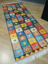 Elenist Otantik Desenli Kaydırmaz Taban Halı Kilim Yolluk - 2