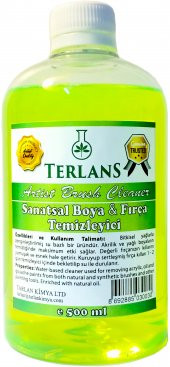 TERLANS Yağlı Boya Seti Yardımcı Malzemeler 3 x 500 ml Kokusuz Terebentin Keten Yağı Boya Fırça Temizleyici - 2