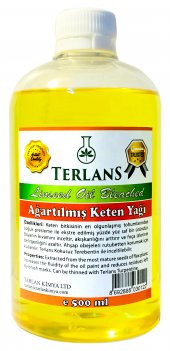 TERLANS Yağlı Boya Seti Yardımcı Malzemeler 3 x 500 ml Kokusuz Terebentin Keten Yağı Boya Fırça Temizleyici - 4