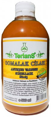 TERLANS Doğal Ahşap Cilası GOMALAK 500ml + SÜRME TOPU - 1