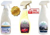 Terlans 3'lü Araç Bakım Seti - Motor Jant Temizleyici-Hızlı Cila-Torpido Parlatıcı 3x500ml - 10