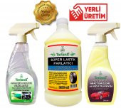 TERLANS 3 lü Araç Bakım Seti İç Temizlik - Lastik Parlatıcı - Hızlı Cila - 1