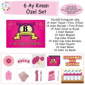 6 Ay Kınası Fuşya Konsept Parti Özel Set - 1