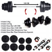 Ecgspor 35 KG Halter Seti ve Dambıl Seti Ağırlık Fitness Seti - 3