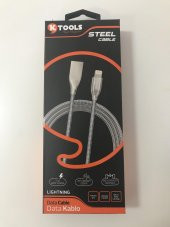 Ktools Metal 2A 1M Apple İphone Lightning Şarj Kablosu Hızlı Şarj - 3