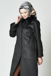 Armine Kaşe Kaban-Siyah 8K7608-01 - 1