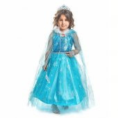 Elsa Kostümü - Pelerinli Elsa Kostümü Elsa Kostüm - Frozen Kostüm thumbnail 5