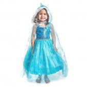 Elsa Kostümü - Pelerinli Elsa Kostümü Elsa Kostüm - Frozen Kostüm thumbnail 8