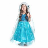 Elsa Kostümü - Pelerinli Elsa Kostümü Elsa Kostüm - Frozen Kostüm thumbnail 9