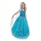 Elsa Kostümü - Pelerinli Elsa Kostümü Elsa Kostüm - Frozen Kostüm thumbnail 10