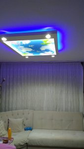 Gergi Avize Hazır Gergi Tavan Avize  L (109x80cm) 4 Spotlu - 3