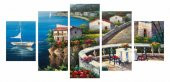5 Parça Deniz Temalı Kanvas Tablo - 2